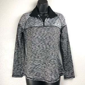 AVIA long Sleeve mock neck black exercise shirt S